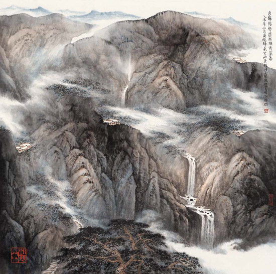 ɽ������Զ  69x69cm       2014��